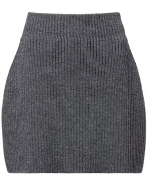 Givenchy Ribbed-Knit Wool And Alpaca-Blend Miniskirt - Gray
