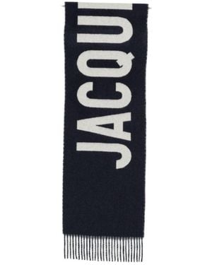 Jacquemus Logo-Detail Scarf - Blue