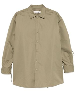 DARKPARK Keanu Tech Satin Rouche Shirt - Natural