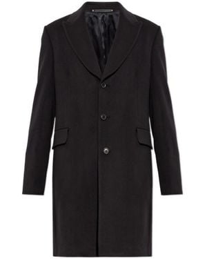 Paul Smith Collared Long-Sleeved Coat - Black