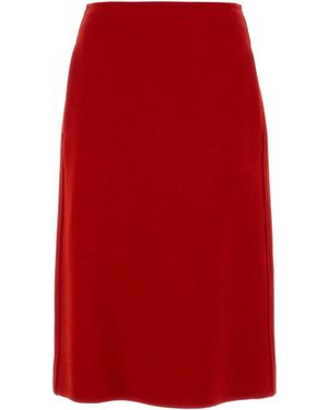 Jil Sander Mini Pencil Skirt - Red