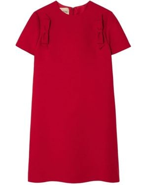 Valentino Crepe Couture Short Dress - Red