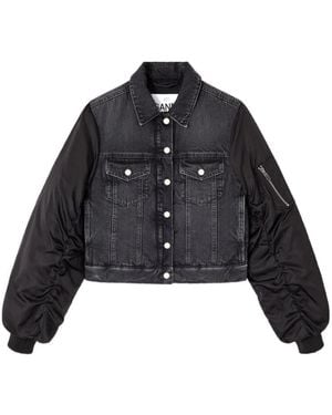 Ganni Rigid Denim Jacket - Black