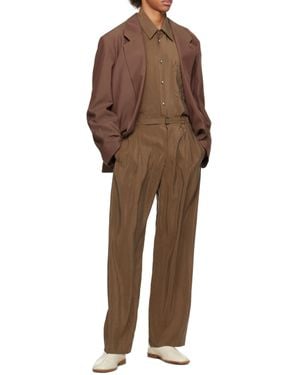 Lemaire Double-Breasted Blazer - Brown