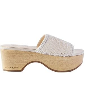 Magda Butrym Crocheted High-Heeled Sandals - Natural