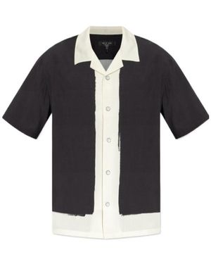 Rag & Bone Lapel Short Sleeve Shirt - Black
