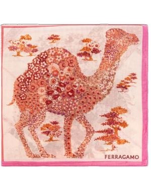 Ferragamo Ferragamo Patterned Printed Scarf - Pink