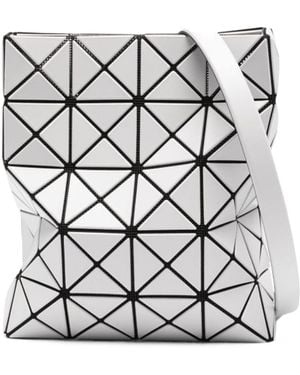 Issey Miyake Geometric Pattern Top Handle Bag - Grey