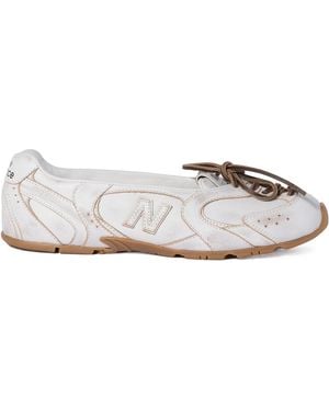 Miu Miu New Balance X 530 Sl Deco' Leather Ballerinas - White