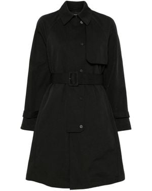 Emporio Armani Twill Trench Coat - Black