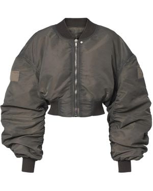 Rick Owens Secchia Cropped Flight Bomber Jacket - Gray