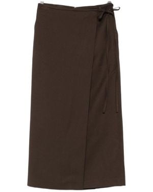 DUNST Maxi Wrap Skirt - Brown