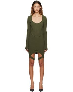 Dion Lee Ribbed Fitted Dress - Black