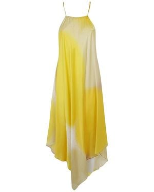 Gianluca Capannolo Handkerchief Hem Dress - Yellow