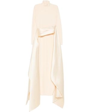Solace London Roll-Neck Maxi Dress - White