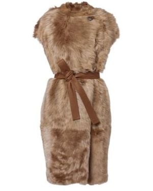 Yves Salomon Reversible Shearling Coat - Brown