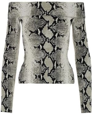 KHAITE Off-Shoulder Long-Sleeved Top - Multicolour