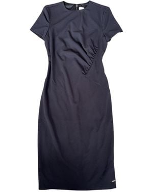 Calvin Klein Crew-Neck Midi Dress - Blue