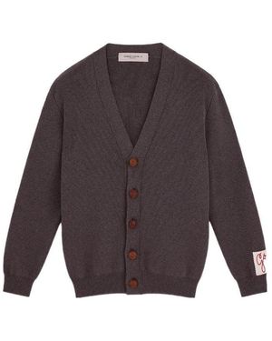 Golden Goose Buttoned V-Neck Cardigan - Purple