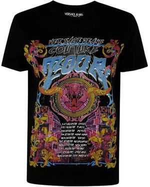Versace Jeans Couture Logo Tour T-Shirt Cotton Jersey - Black