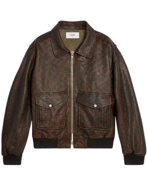Celine Aviator Blouson Jacket - Brown
