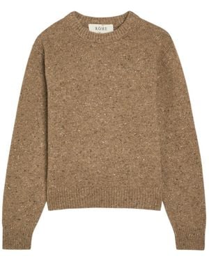 Rohe Mouliné-Knit Wool-Blend Sweater - Brown