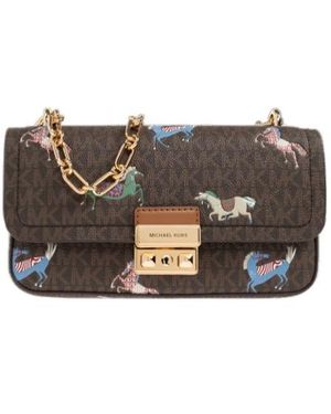 MICHAEL Michael Kors Tribeca Horse-Print Crossbody Bag - Black