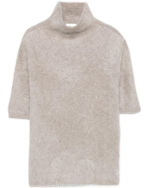 Soft Goat Turtleneck Cashmere Sweater - White