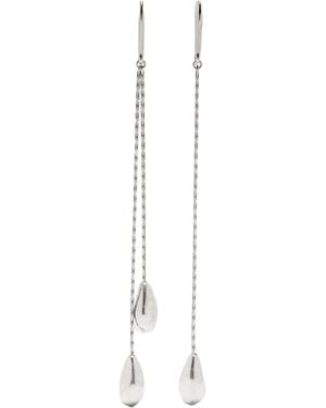 Isabel Marant Isabel Maran Shiny Day Asymmetric Drop Earrings - White