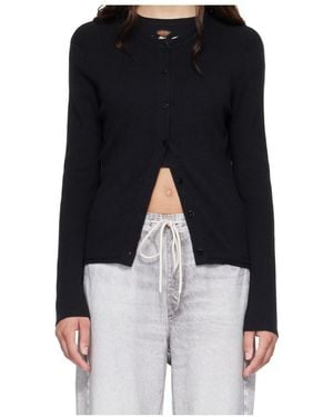 Lisa Yang Crew-Neck Knit Cardigan - Blue