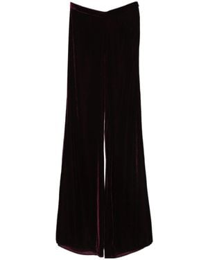 forte_forte Velvet Wide-Leg Trousers - Black