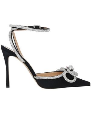 Mach & Mach Logo High Heels - White