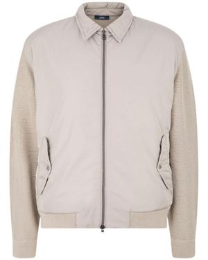 Herno Paneled Waffle-Knit Lightweight Jacket - Multicolor