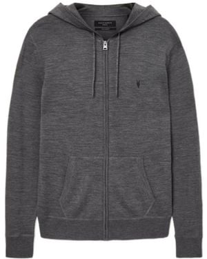 AllSaints Mode Zip-Up Hoodie - Grey
