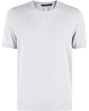 Tagliatore Josh Gse Crewneck Knitted T-Shirt - White