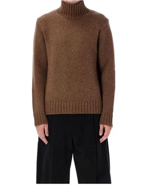 Studio Nicholson Loris High-Neck Knitwear - Brown