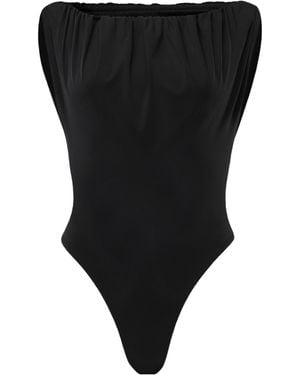 Jacquemus Ruched One-Piece Swimsuit - Black