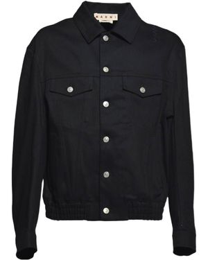 Marni Straight Hem Denim Jacket - Black