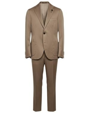 Lardini Lapel Long-Sleeve Suit - Natural