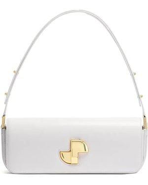 Patou Le Lock Leather Shoulder Bag - White