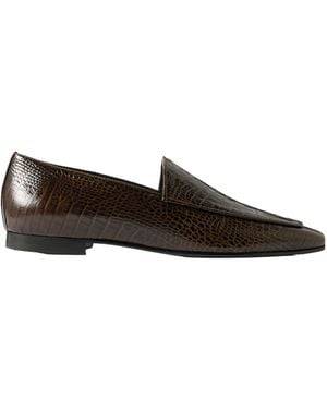 TOVE Cora Leather Loafers - Brown
