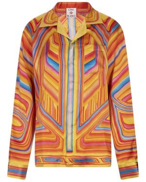 CASABLANCA Low Rider Long Sleeve Shirt - Orange