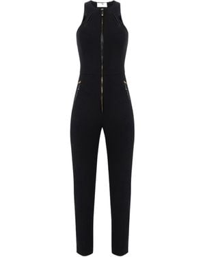 Elisabetta Franchi Double-Layer Crêpe Jumpsuit - Black