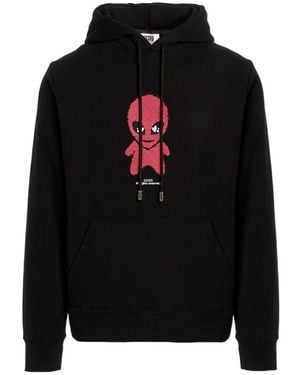 Gcds Weirdo Drawstring Hoodie - Black