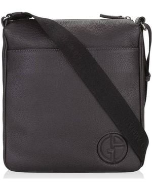 Giorgio Armani Logo Details Cross-Body Bag - Black
