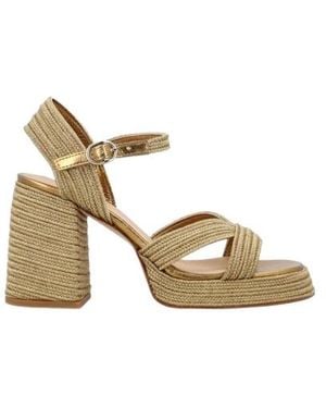 Castañer Castañer Valle Interwoven Metallic Slingback Sandals