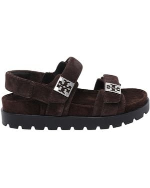 Tory Burch Mellow Sport Logo Flat Sandals - Black
