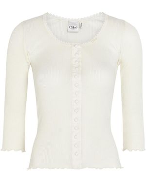 Chloé Lightweight Knit Top - White