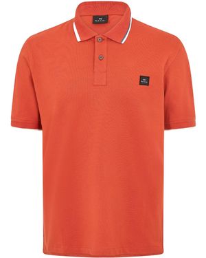 Paul Smith Collared Shortsleeve Polo Shirt - Orange