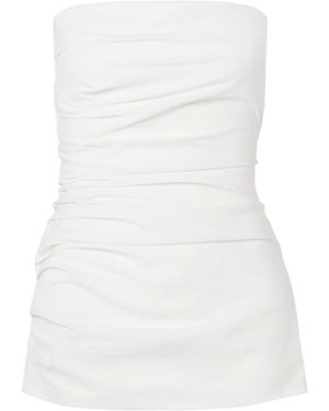 Proenza Schouler Lena's Strapless Pleated Top - White